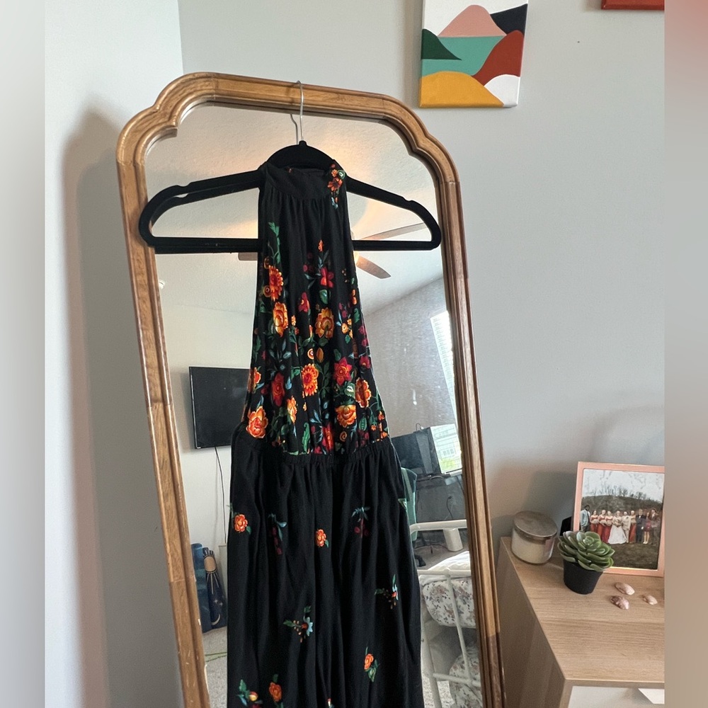 Cute Floral High Neck Jumpsuit
